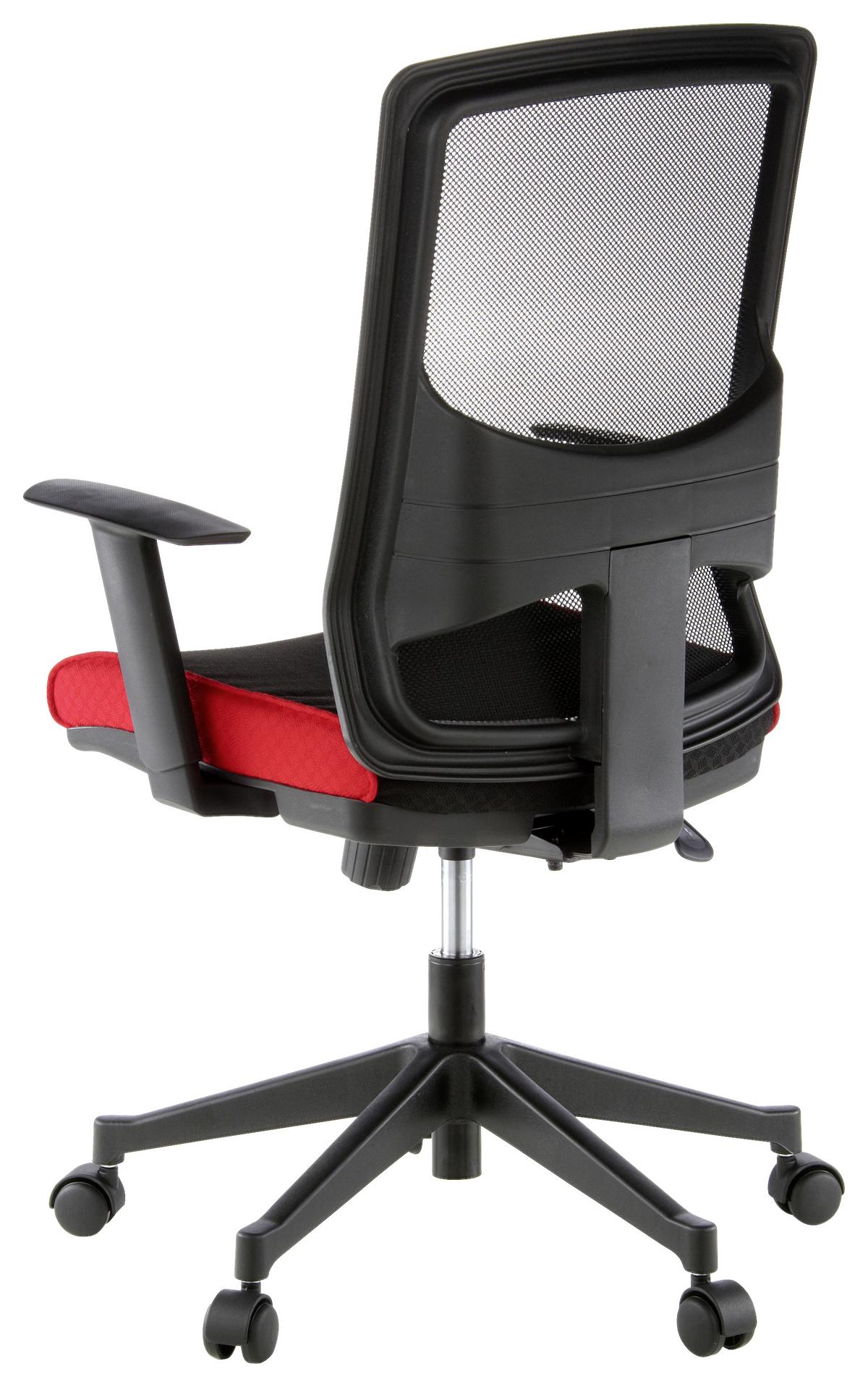 Drehstuhl Lavita Rot/Schwarz - Rot/Schwarz, MODERN, Kunststoff/Textil (57/113/44cm) - MID.YOU