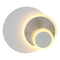 NÁSTENNÉ LED SVIETIDLO ODONELL - biela/niklová, Design, kov/plast (30/23/6,5cm) - Globo