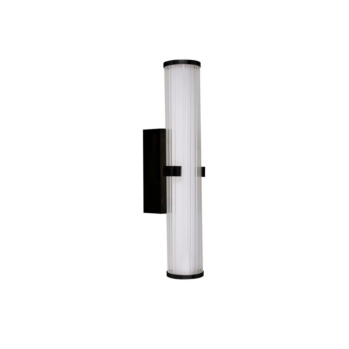 Badezimmer-Wandleuchte 63125-1bk - Weiß, Basics, Glas/Metall (8.5/43cm)