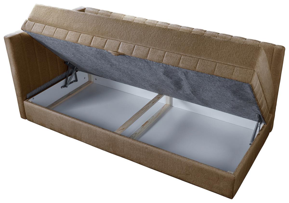 Schlafsofa Roma, Gelb B: 212 Cm - Gelb/Schwarz, Design, Holz/Holzwerkstoff (212/83/99cm) - MID.YOU