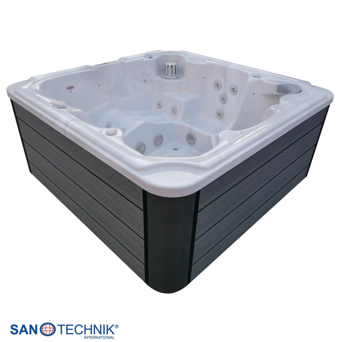 Whirlpool Kunststoff XXL1912 210x210x95 cm - Schwarz/Weiß, Basics, Kunststoff (210/95/210cm)