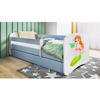 Kinder-/Juniorbett Babydreams inkl. Matratze 80x160 - Blau/Birkefarben, MODERN, Holz/Holzwerkstoff (80/160cm) - MID.YOU
