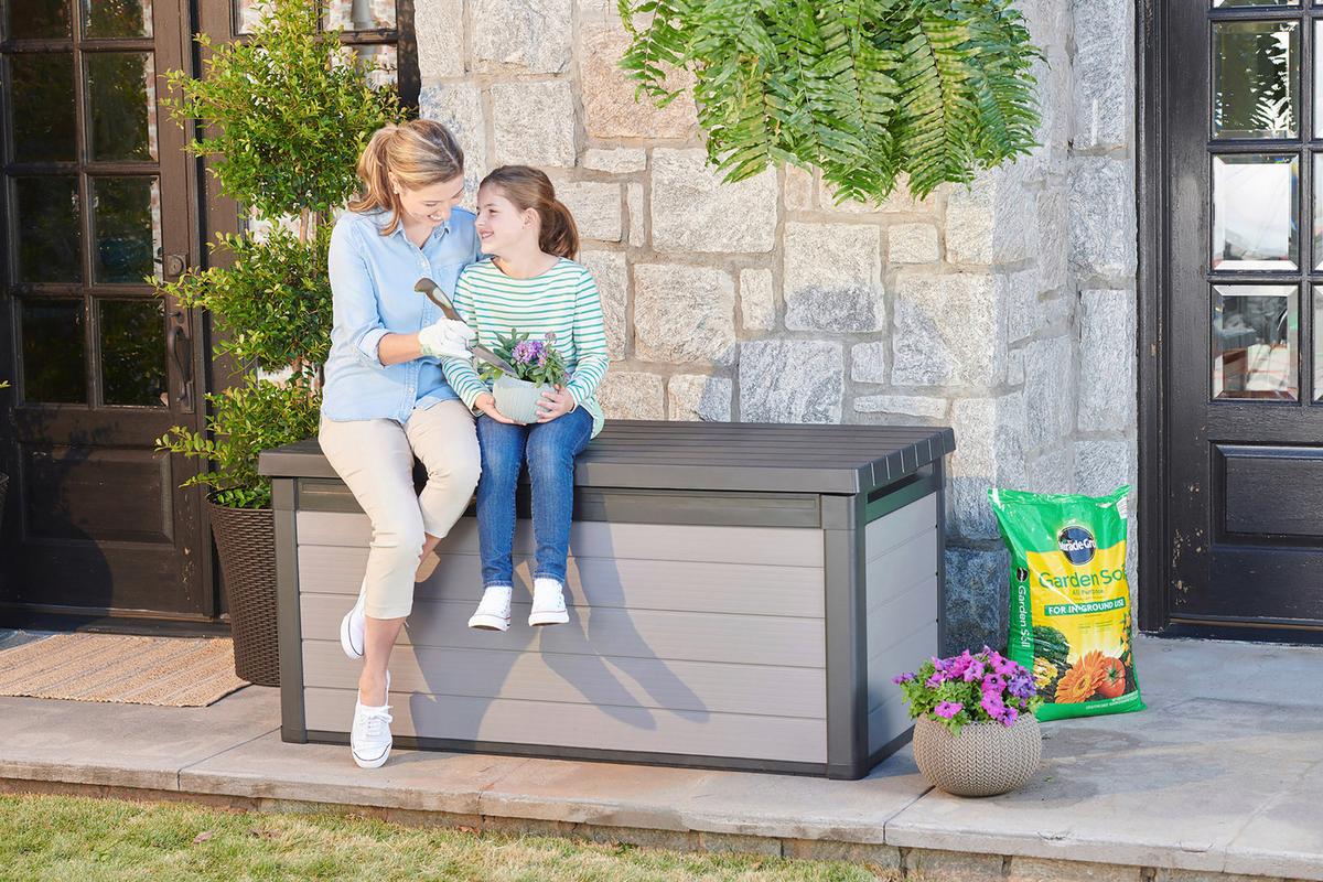 Kissenbox Premier 151,7x70x 72,5cm 570L Anthrazit/Grau - Anthrazit/Grau, Basics, Kunststoff (151,7/70/72,5cm)