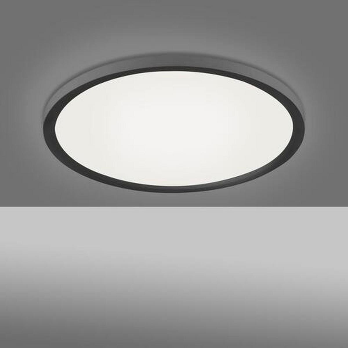 LED-Deckenleuchte Flat 15571-18 - Schwarz, Basics, Kunststoff/Metall (40/40/4,5cm)