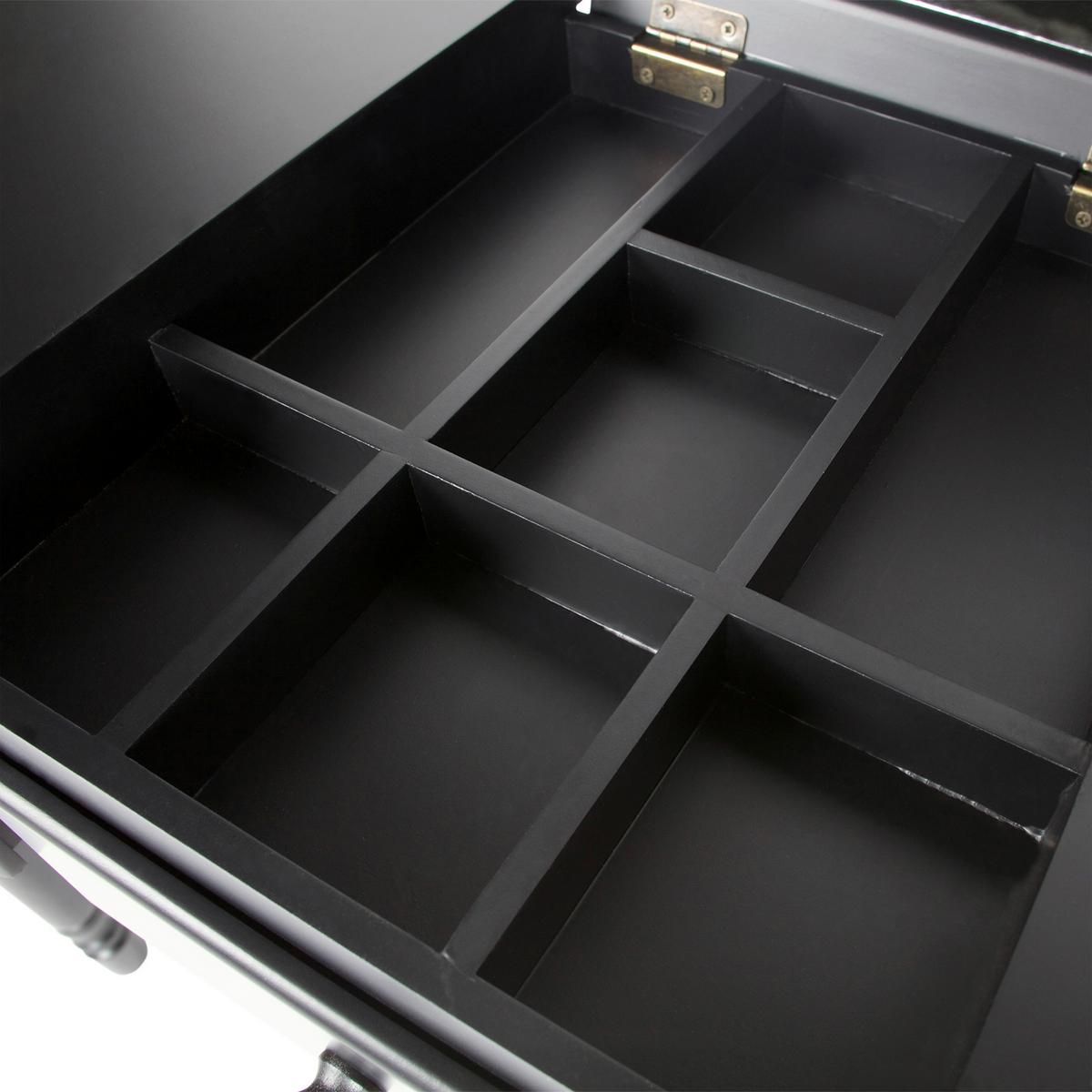 Schminktisch Romy Schwarz B: 75 cm - Schwarz, Design, Holz (75/38/78cm) - Livetastic