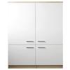 Hochschrank Merle Weiß/Eiche Dekor B:120cm - Eichefarben/Weiß, Basics, Holzwerkstoff (120/144,9/60cm) - Respekta
