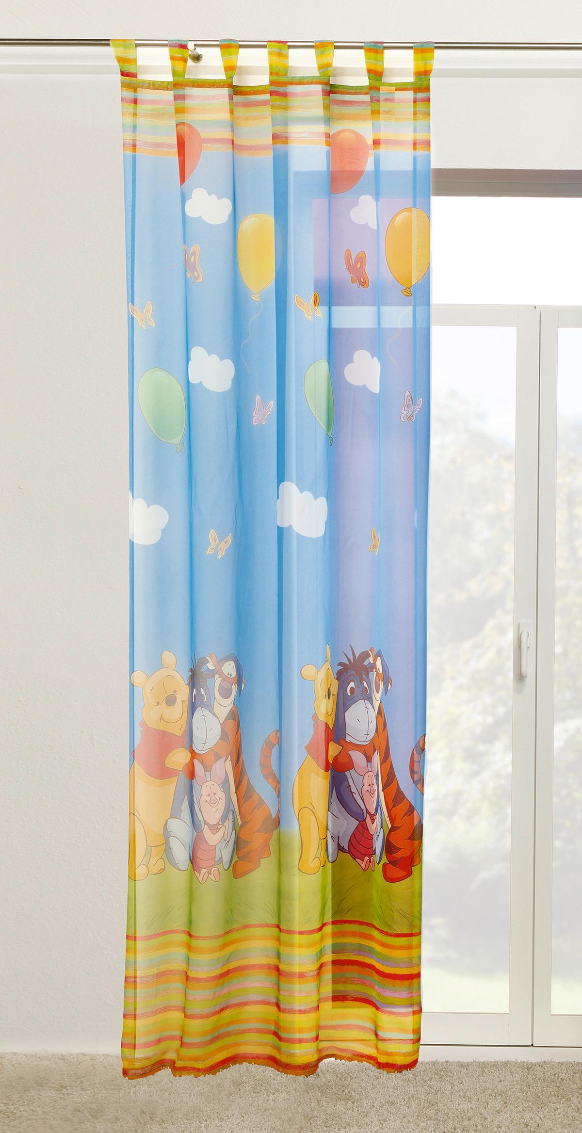 Vorhang Mit Schlaufen Winnie The Pooh 140x250 Cm Blau - Blau, LIFESTYLE, Textil (140/250cm) - Disney