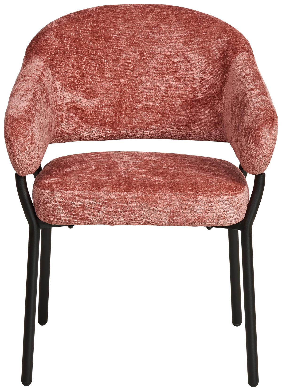 Armlehnstuhl Nova Mikrofaser Braun, B: 60 Cm - Pink/Schwarz, KONVENTIONELL, Holz/Textil (60/80/62cm) - MID.YOU