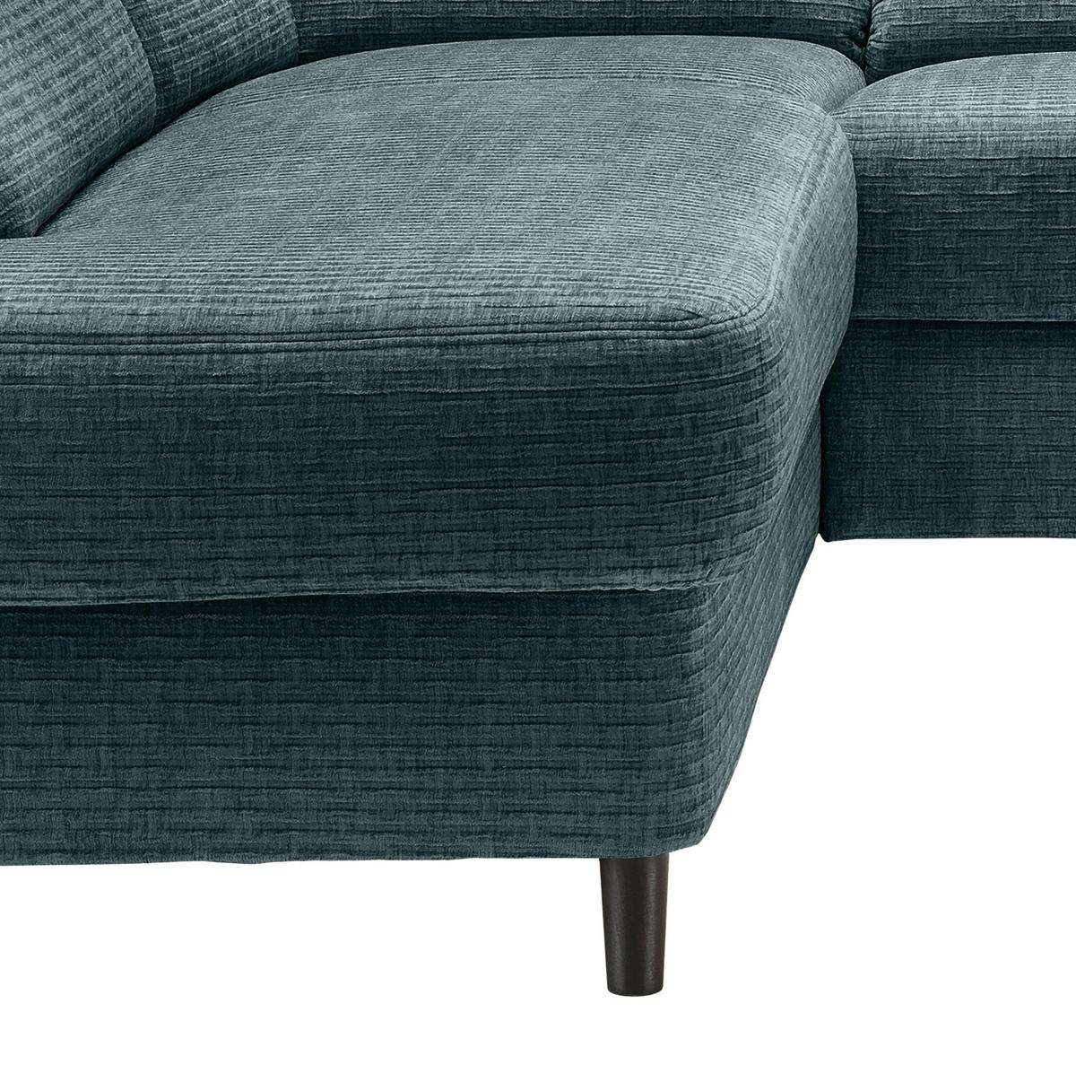 Ecksofa Cavoli Blau Relaxfunktion S: 190x266 Cm - Blau/Schwarz, MODERN, Textil (190/266cm) - Livetastic