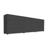 Sideboard Mailand 4 B: 237 Cm Anthrazit - Anthrazit/Schwarz, MODERN, Holzwerkstoff (237/73/33cm) - MID.YOU