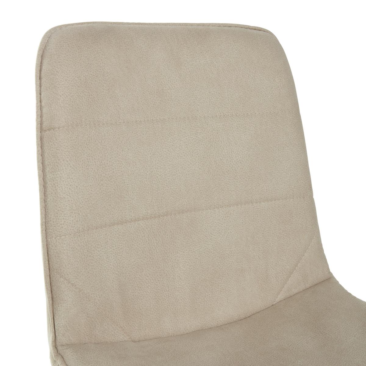 Stuhl Losanna - Beige/Schwarz, MODERN, Textil/Metall (47/84/52cm) - Livetastic