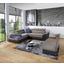 Ecksofa mit Schlaffunktion Cuba, Webstoff/Lederlook - Taupe/Chromfarben, MODERN, Textil (230/265cm) - Luca Bessoni Ecksofa mit Schlaffunktion Cuba, Webstoff/Lederlook - Taupe/Chromfarben, MODERN, Textil (230/265cm) - Luca Bessoni