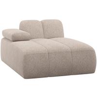 Sofaelement Mojo Bouclé-Stoff beige - Sandfarben/Schwarz, MODERN, Textil (124/74/162cm) - Livetastic