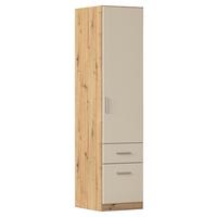 Kleiderschrank Celle Matt Champagner B: 47 cm - Champagner/Eiche Artisan, Trend, Holzwerkstoff (47/197/54cm)