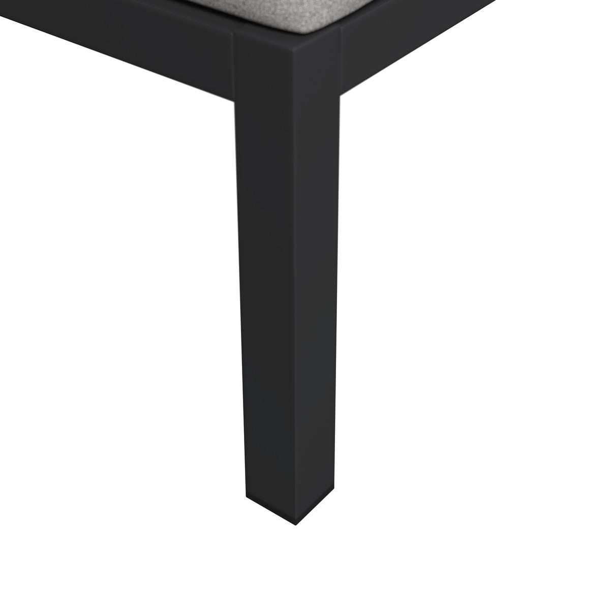 Loungegarnitur Peru - Dunkelgrau/Hellgrau, MODERN, Glas/Textil (187/241,5cm) - Beldano