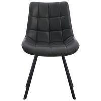 Stuhl Fritz Grau/Schwarz B: 54 cm - Schwarz/Grau, MODERN, Textil/Metall (54/86/62cm) - MID.YOU