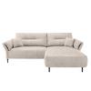 Ecksofa Piatelli Weiß S: 269x172 cm - Schwarz/Weiß, MODERN, Textil (269/172cm) - MID.YOU