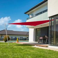 Sonnensegel Dreieckig 5x5x5 m - Dunkelrot, Basics (500/500/500cm)