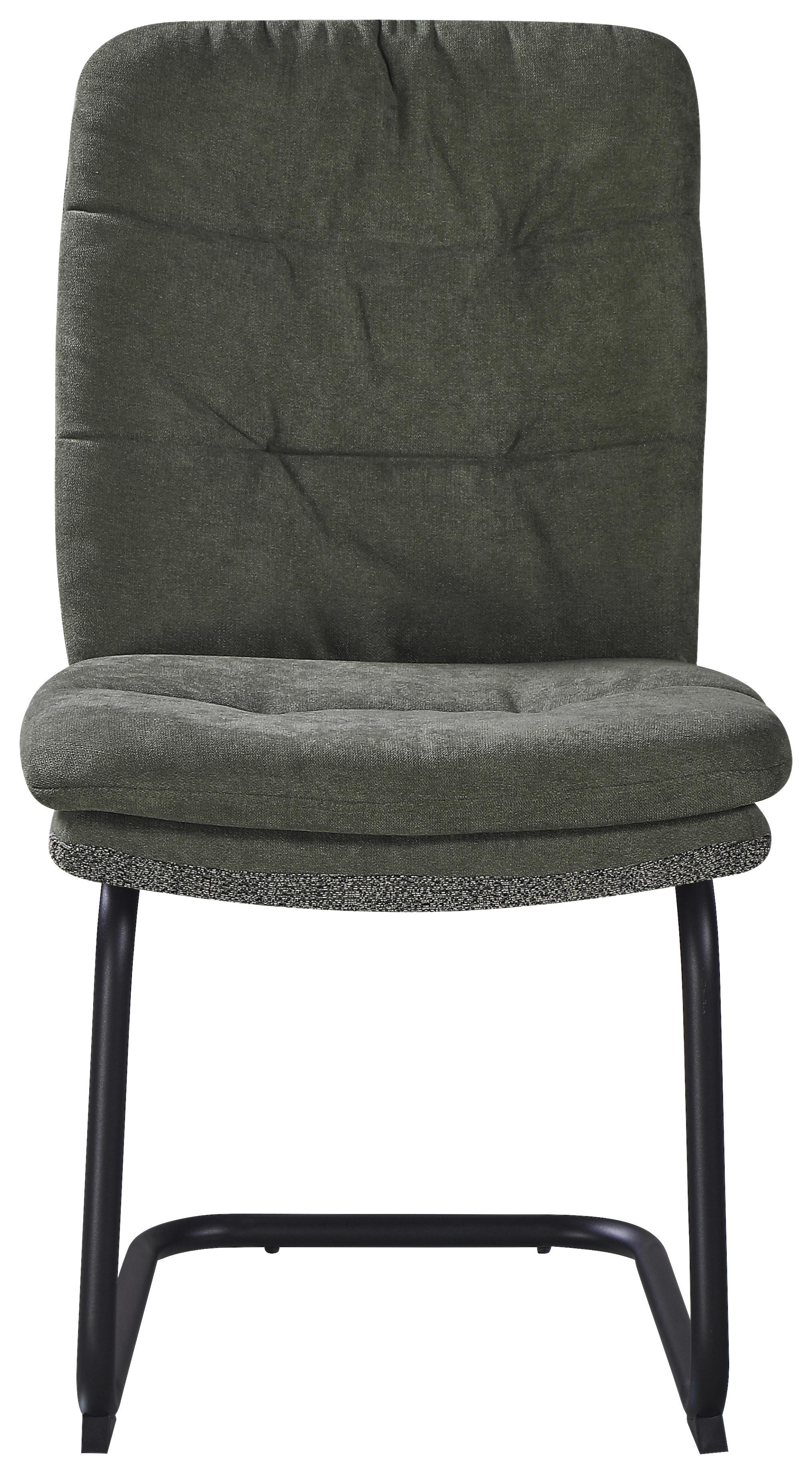 ŽIDLE NOVA - černá/zelená, Moderní, kov/textil (48/91/66cm) - Premium Living