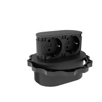 STECKDOSENELEMENT PICCOLINO - Schwarz, Basics, Kunststoff/Metall (12/7,6/4cm) - HKT