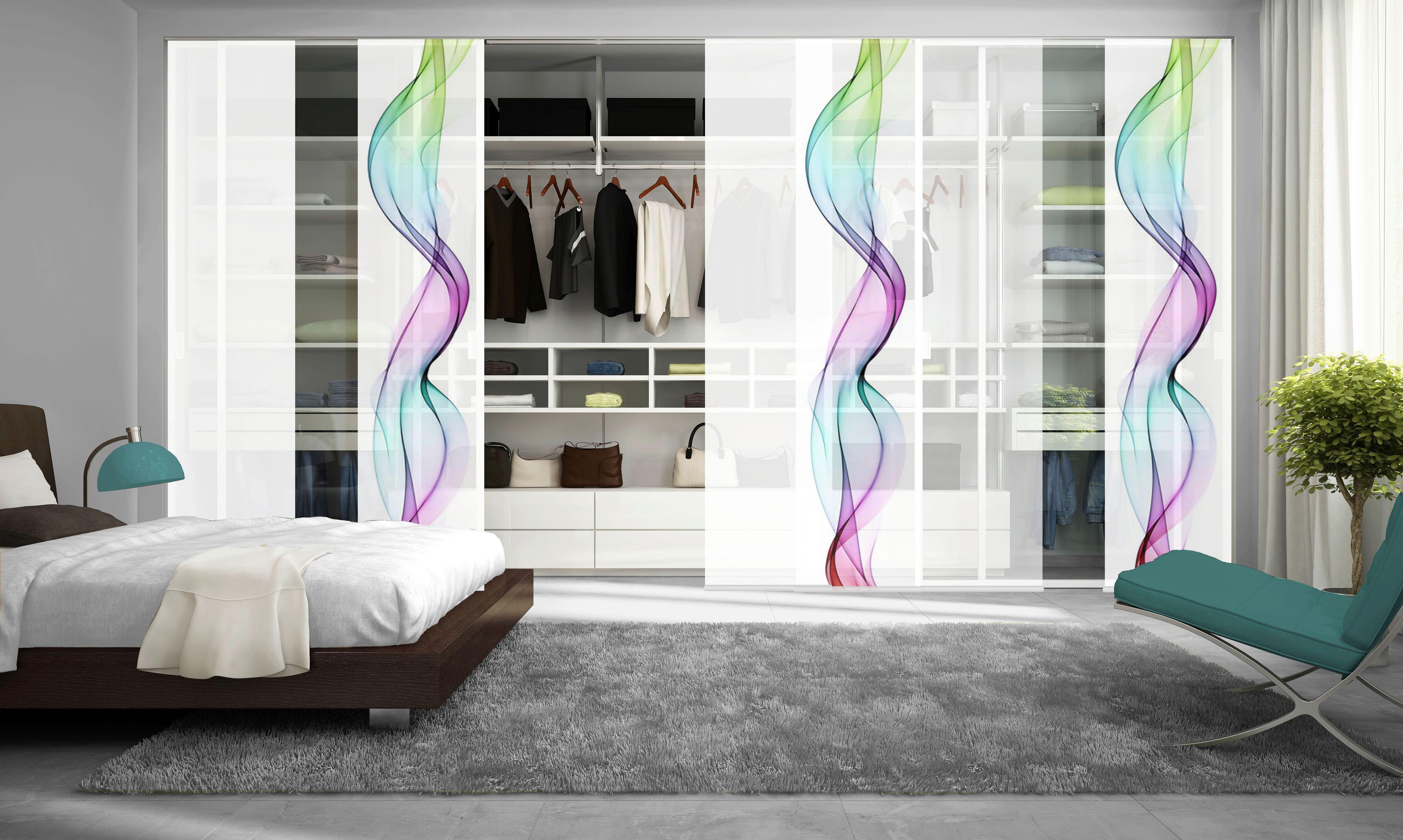 Flächenvorhang Edmonton Multicolor B: 60 Cm - Multicolor, Design, Textil (60/245cm)