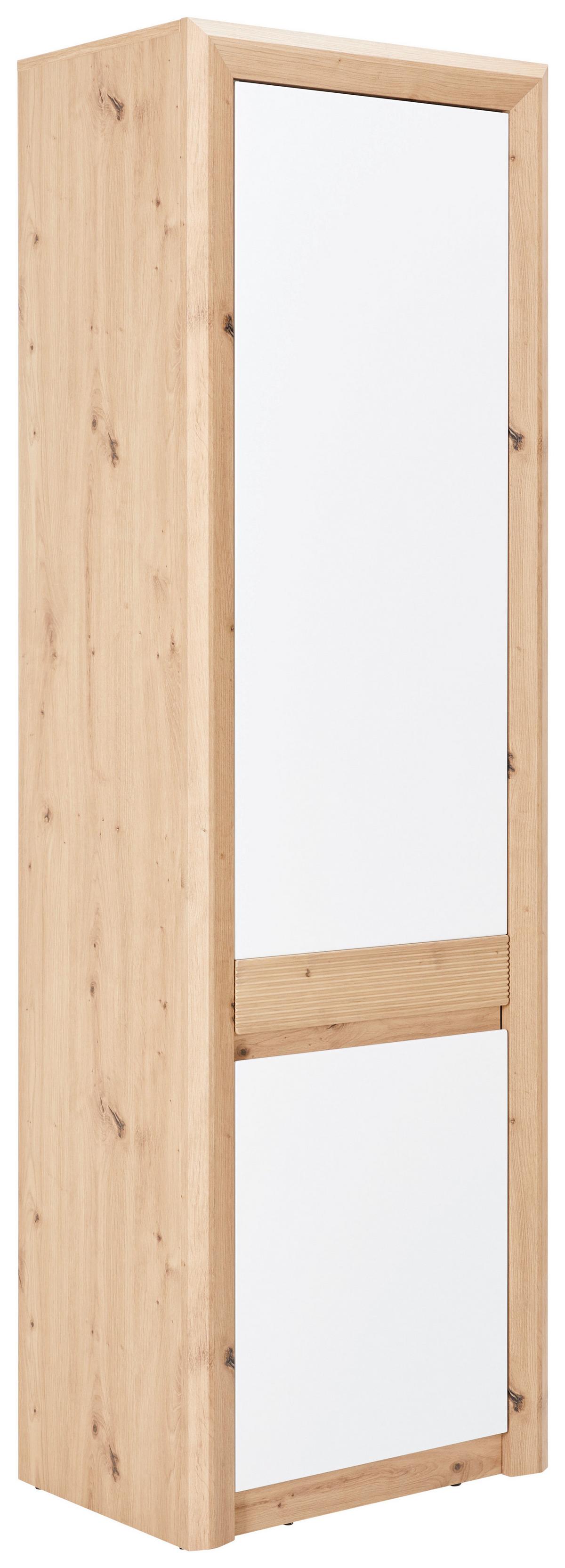 Šatníková skriňa KASHMIR NEW KASHMIR NEW - biela/farba duba, Modern (60/192/41cm) - James Wood