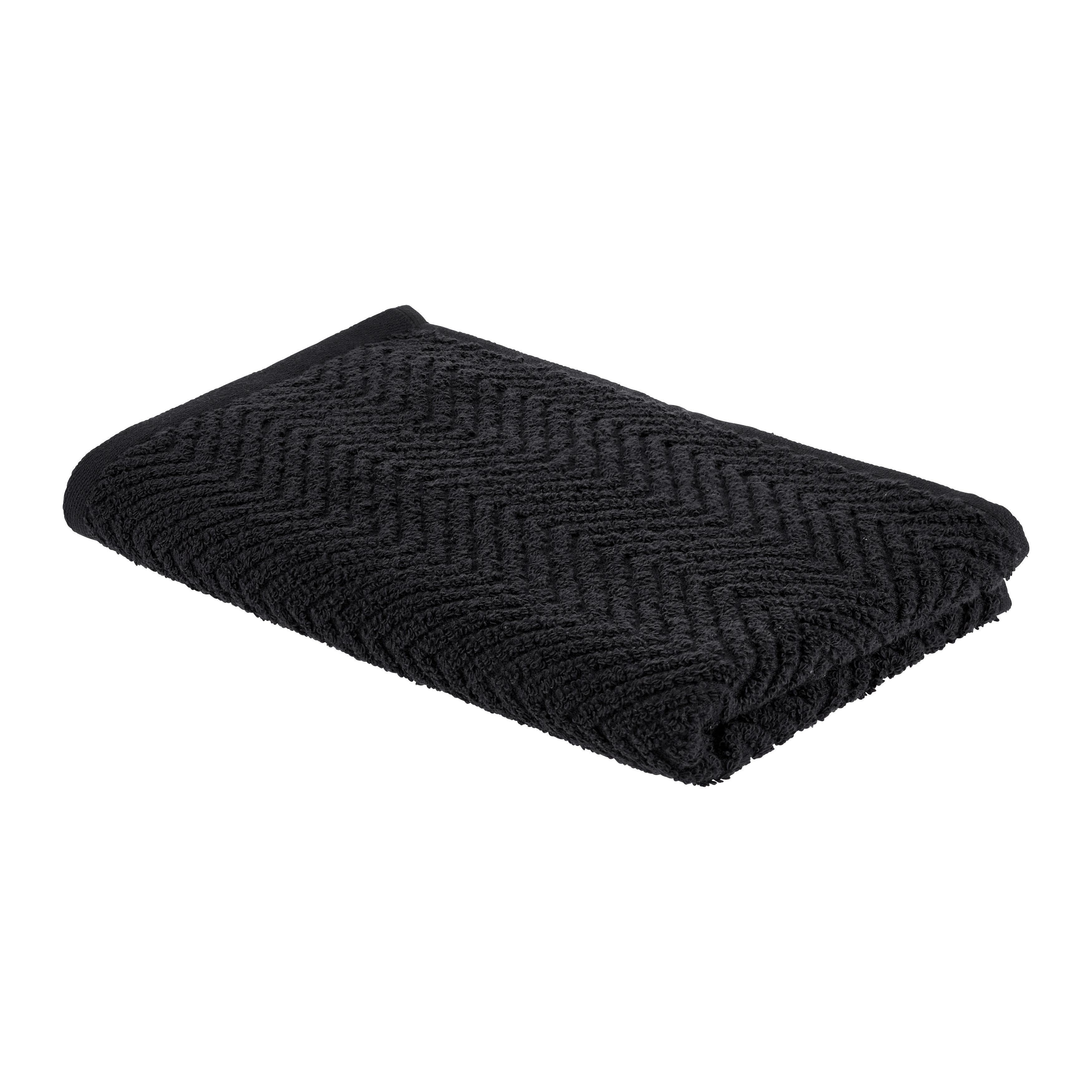 RUČNÍK PRO HOSTY OCEAN - černá, Moderní, textil (30/50cm) - Premium Living