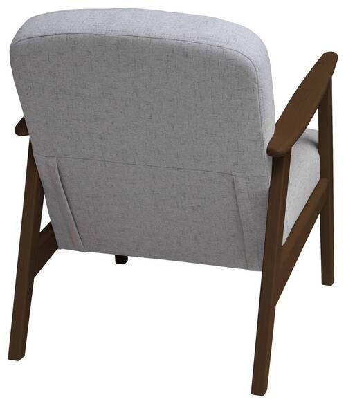 Sessel Retro - Dunkelbraun/Silberfarben, Natur, Holz/Textil (63/78/78cm) - Livetastic
