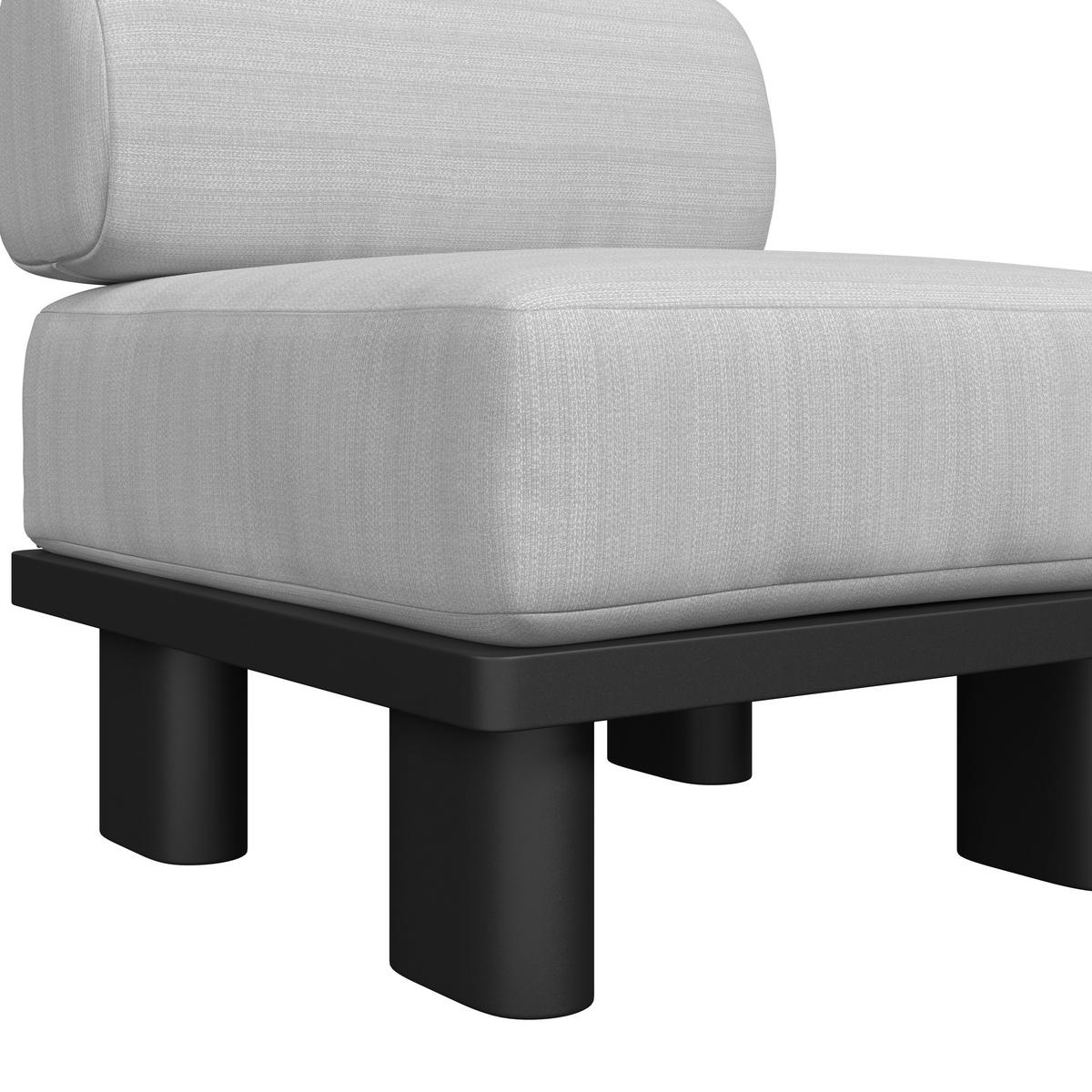 TERASOVÁ SEDACIA SÚPRAVA LUMEA - sivá/svetlosivá, Modern, kov/textil - Bessagi Garden