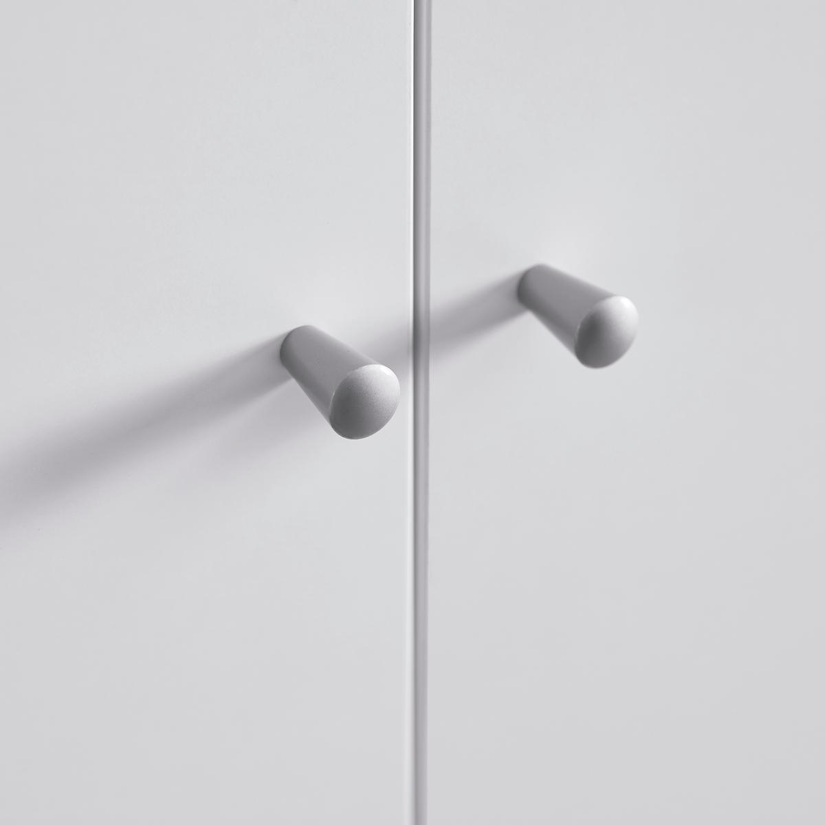 Šatníková skriňa MILO - biela/strieborná, Modern, kov/drevo (80/205/55cm) - Bessagi Home