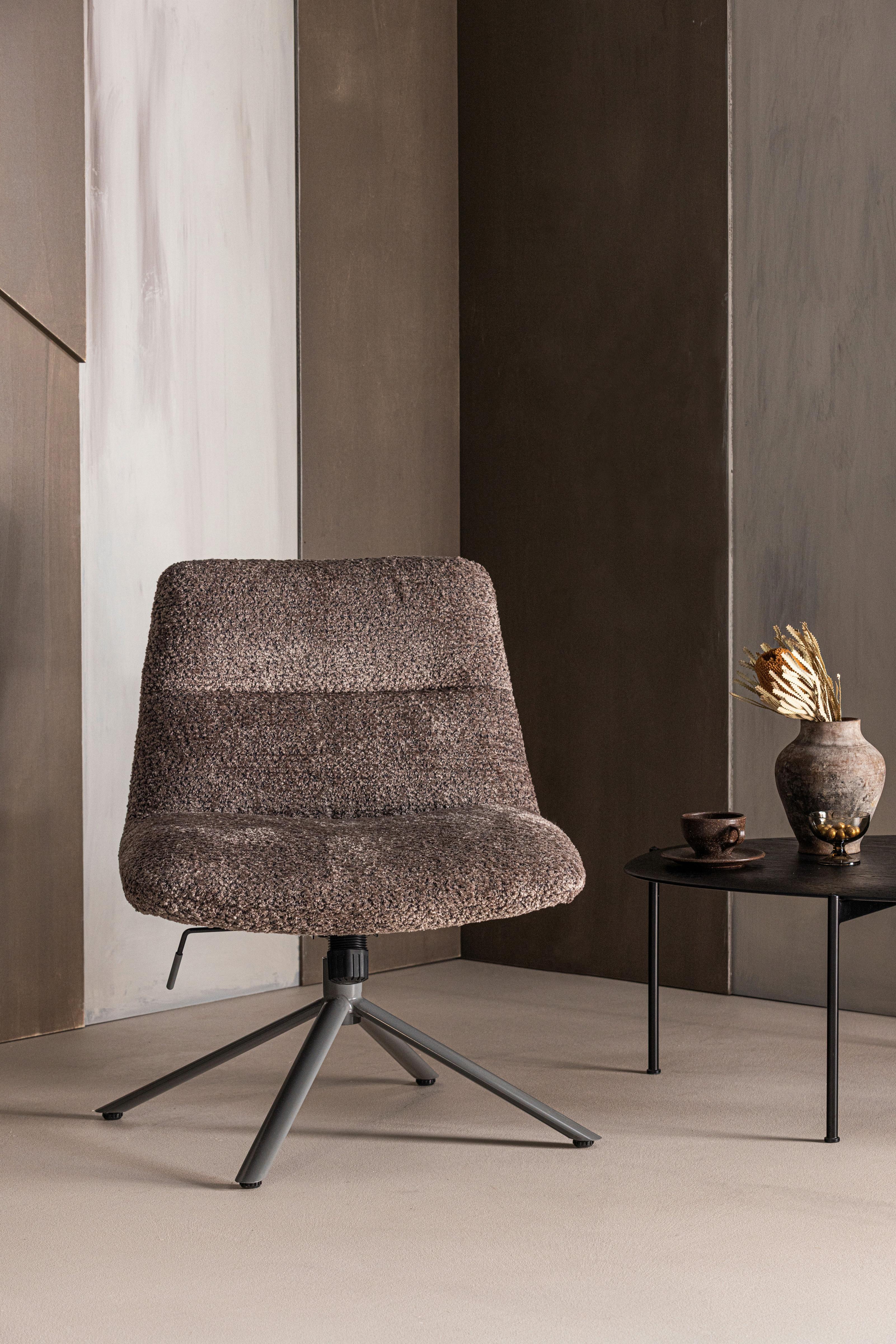 SESSEL Soren Braun B: 73cm - Braun, MODERN, Textil/Metall (73/82/62cm) - Livetastic