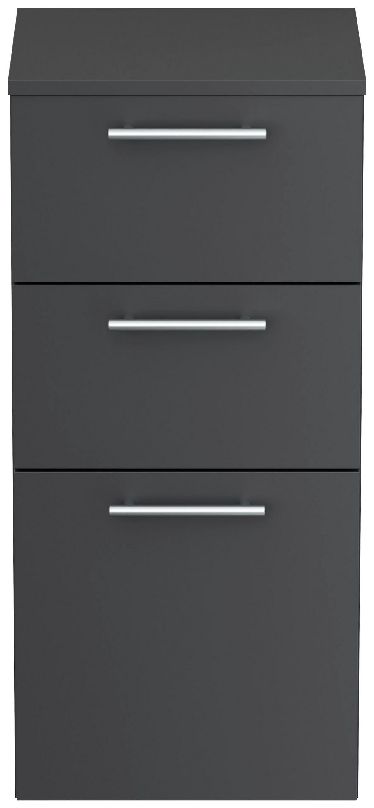 MIDISCHRANK Graphitfarben B: 35,2cm - Graphitfarben, Basics, Holzwerkstoff (35,2/75/36,8cm) - MID.YOU