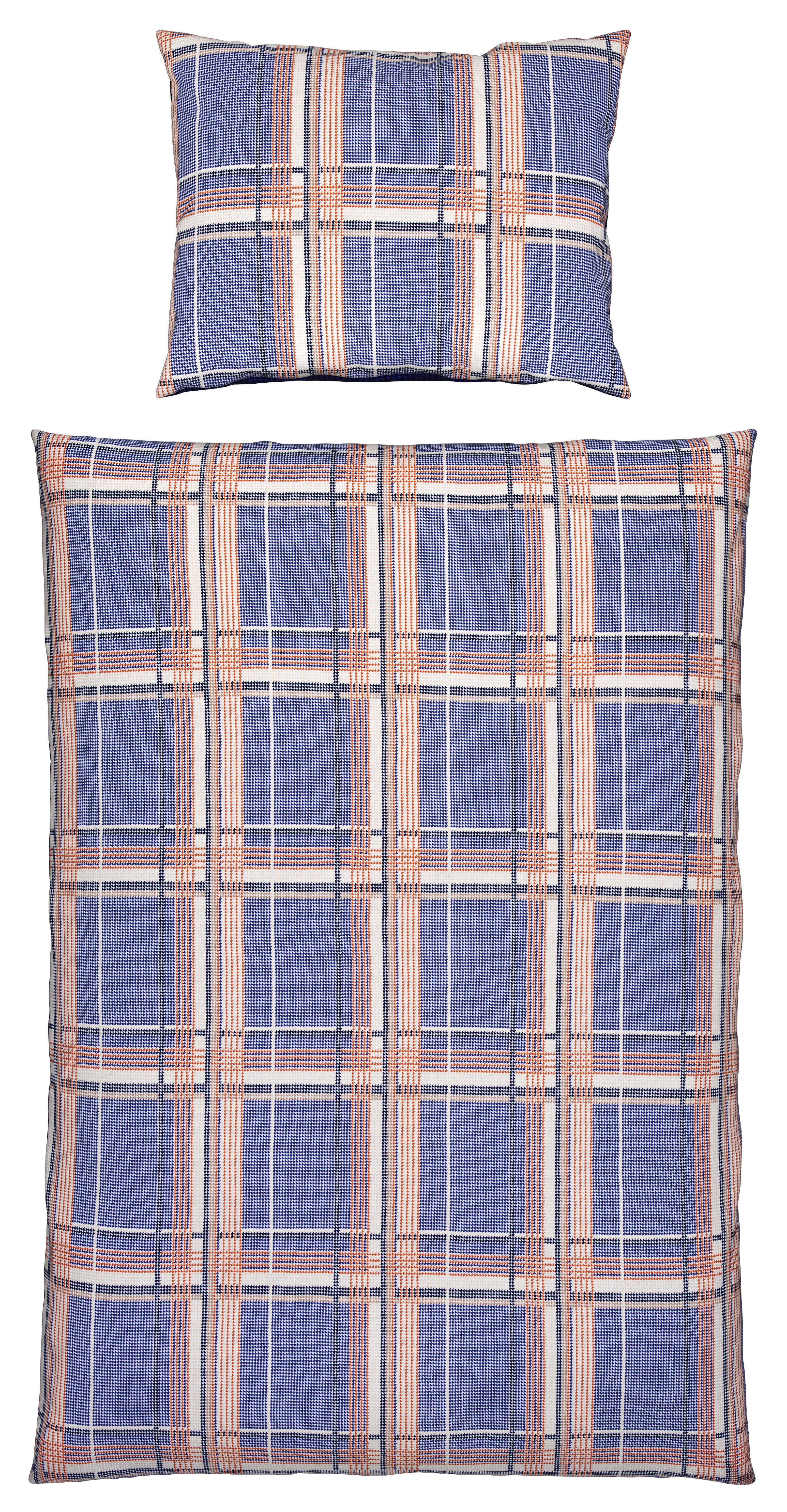 Ágyneműhuzat-garnitúra Fiolina - Fehér/Kék, modern, Textil - Ombra