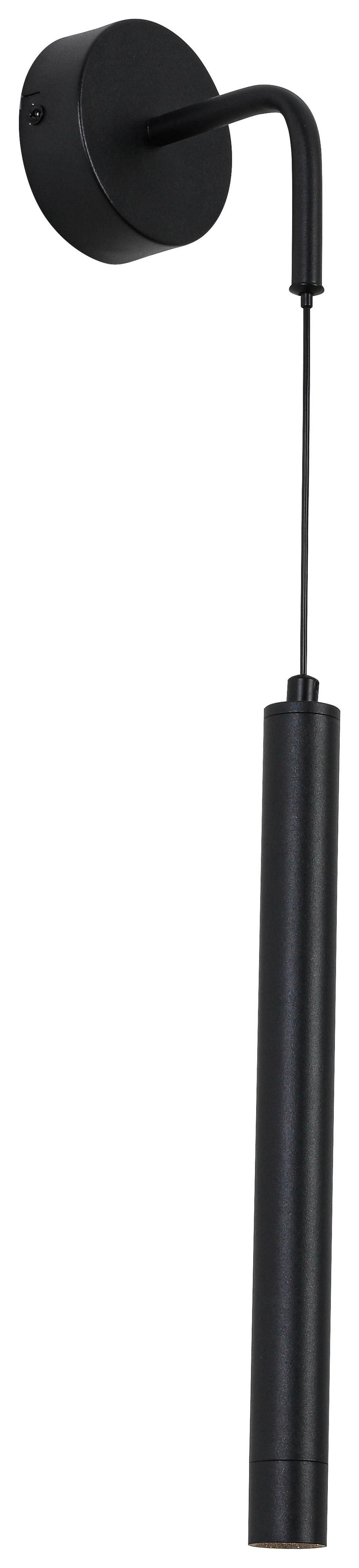 NÁSTENNÉ LED SVIETIDLO TOLLI - čierna, Konventionell, kov/plast (12/9/50cm) - Mömax