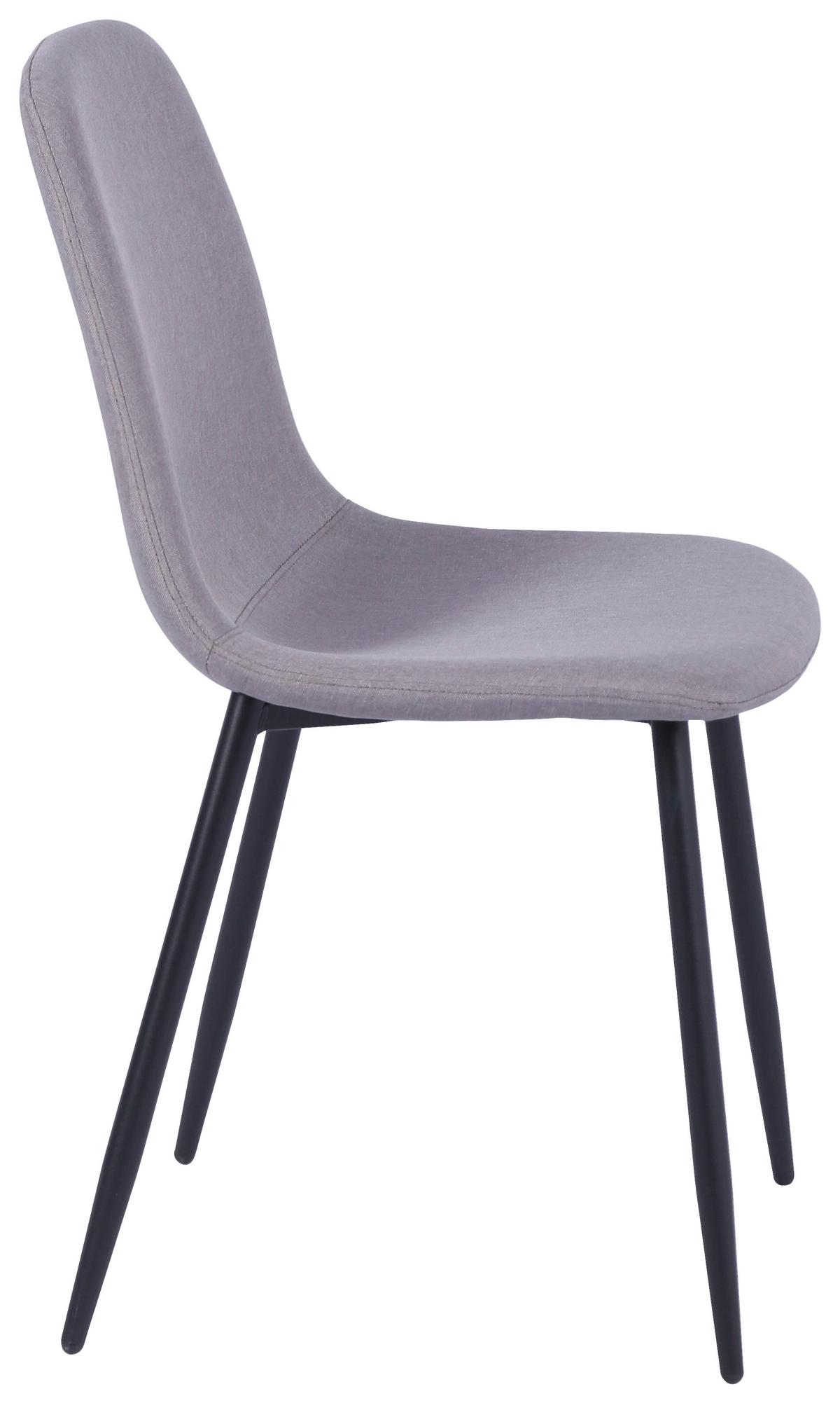 Négylábú Szék Mona - fekete/szürke, Modern, textil/fa (44/87/56cm)