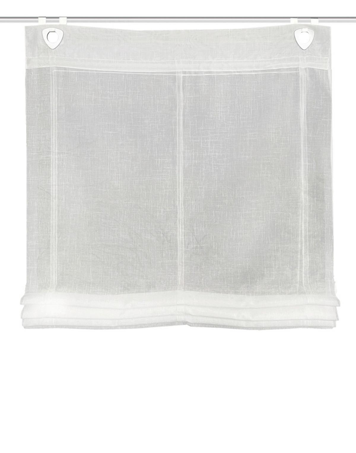 Raffrollo Casper Weiß B: 45 Cm - Weiß, Basics, Textil (45/130cm) - Schmidt W. Gmbh