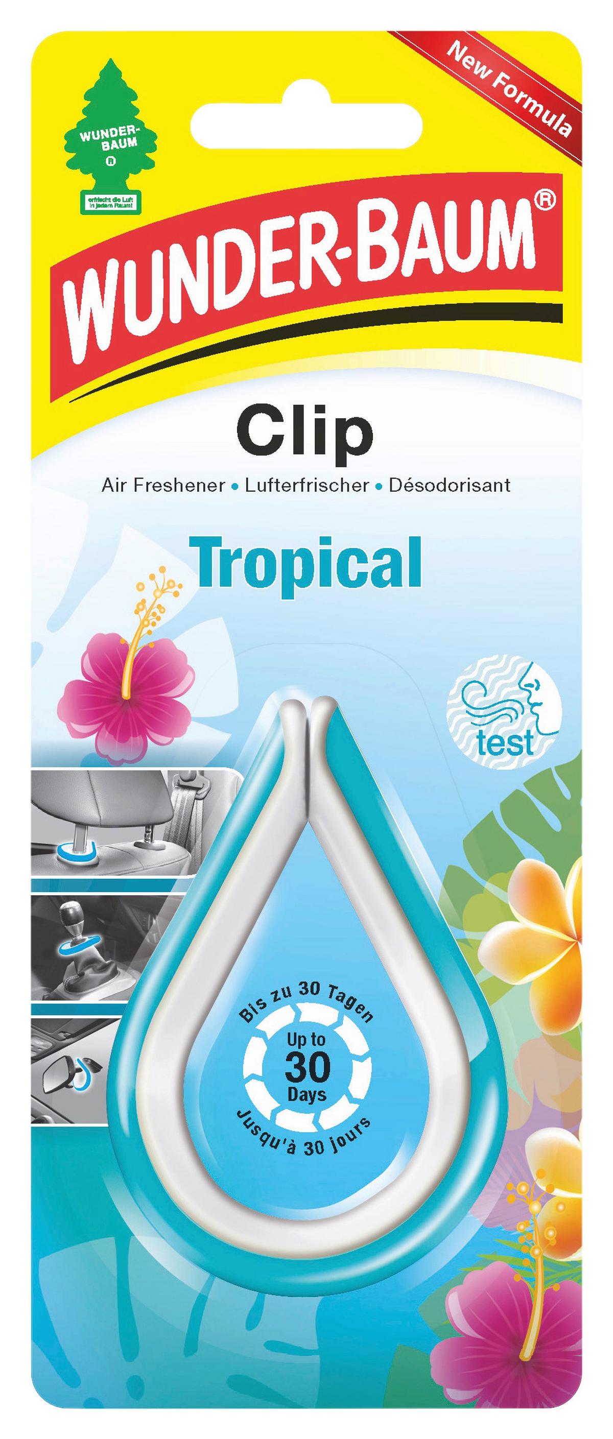 Wunderbaum Clip Tropical Duft 1 Stk - MODERN, Kunststoff (8/19/0,5cm) - Wunderbaum