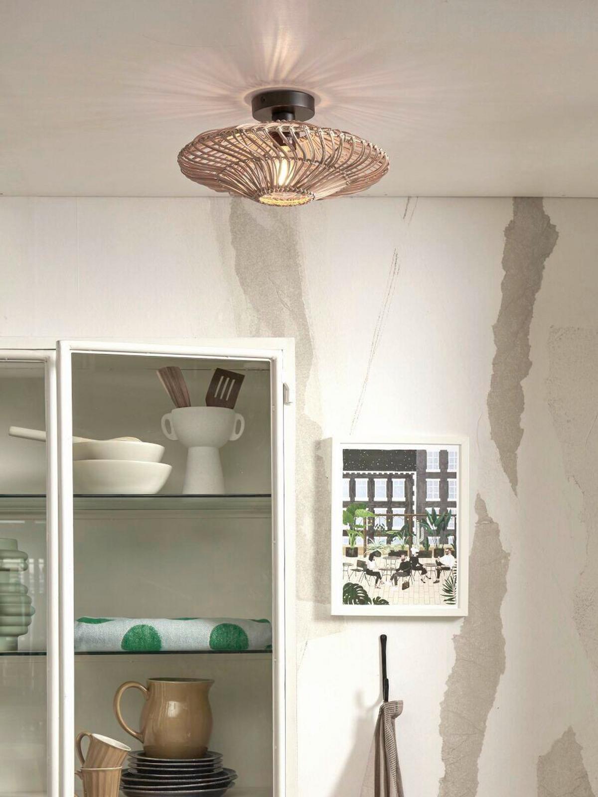 Deckenleuchte Zanzibar/c/4012/n - Naturfarben, Trend, Naturmaterialien (40/12cm) - Good & Mojo