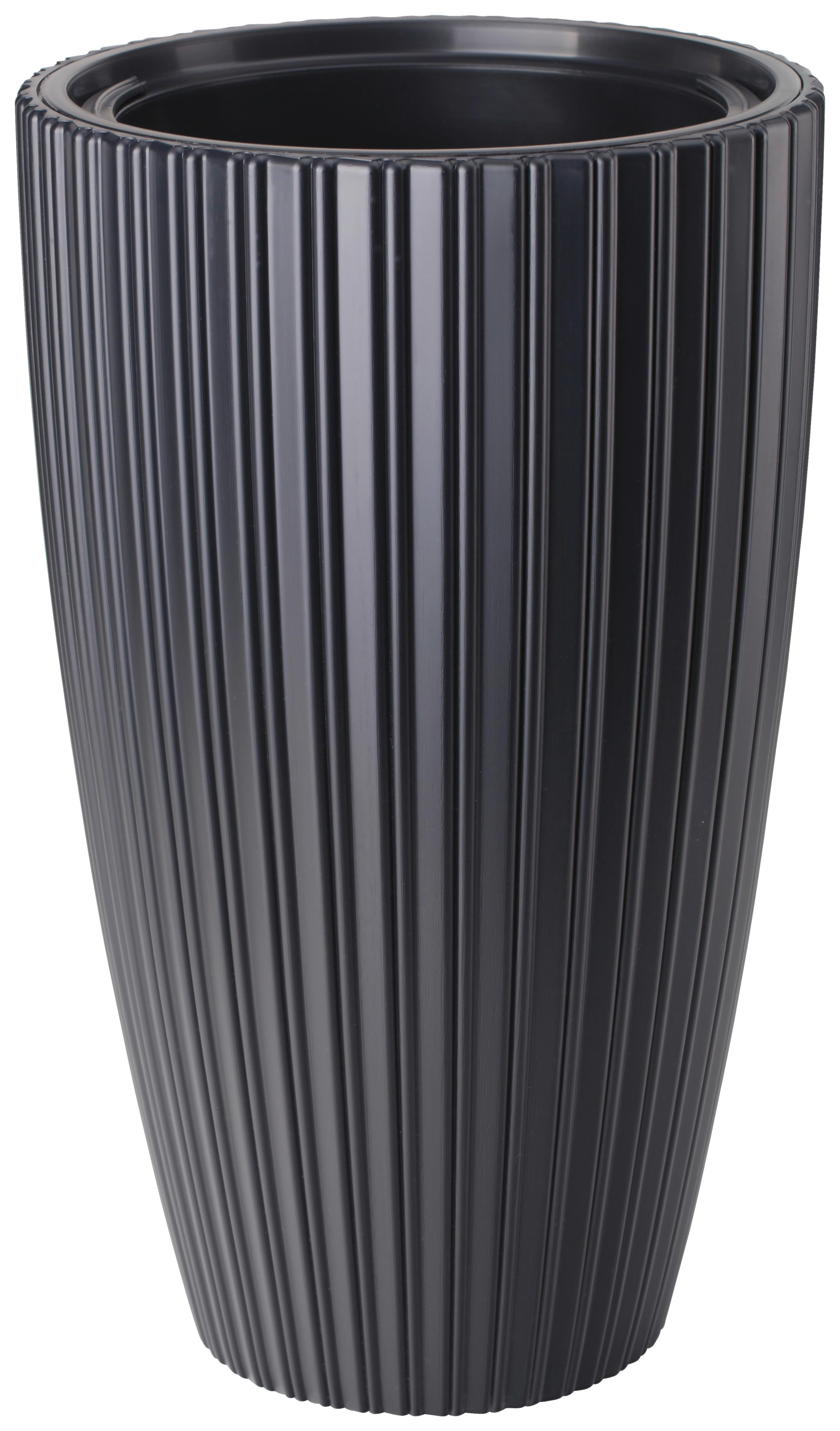 OBAL NA KVĚTINÁČ MIRA 40 - antracitová, Konvenční, plast (39/58,0/38,5cm) - Mömax