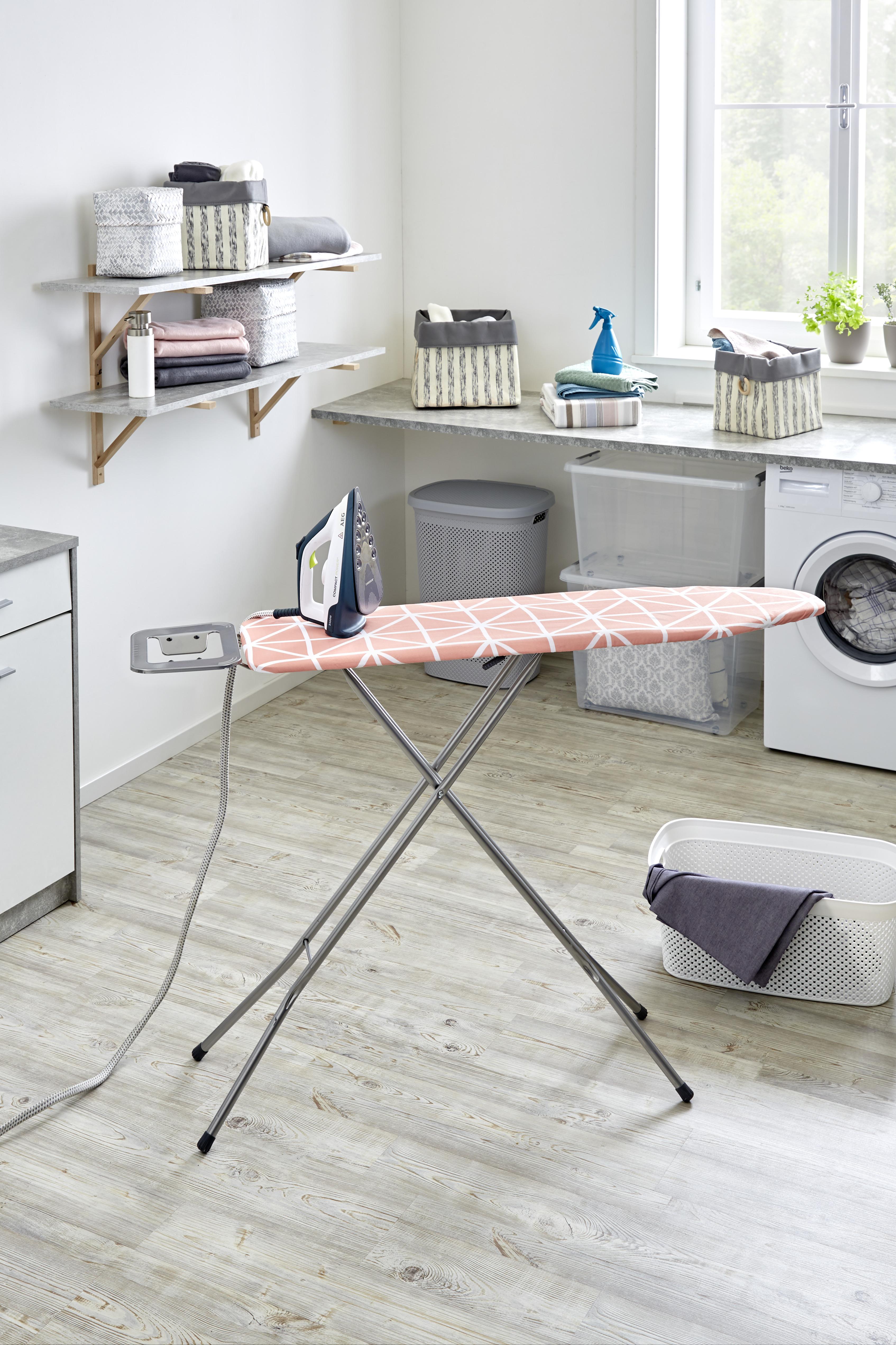 Vasalódeszka Basti Graphic Rose - rózsaszín/fehér, Basics, textil (141/90/30cm) - Homezone