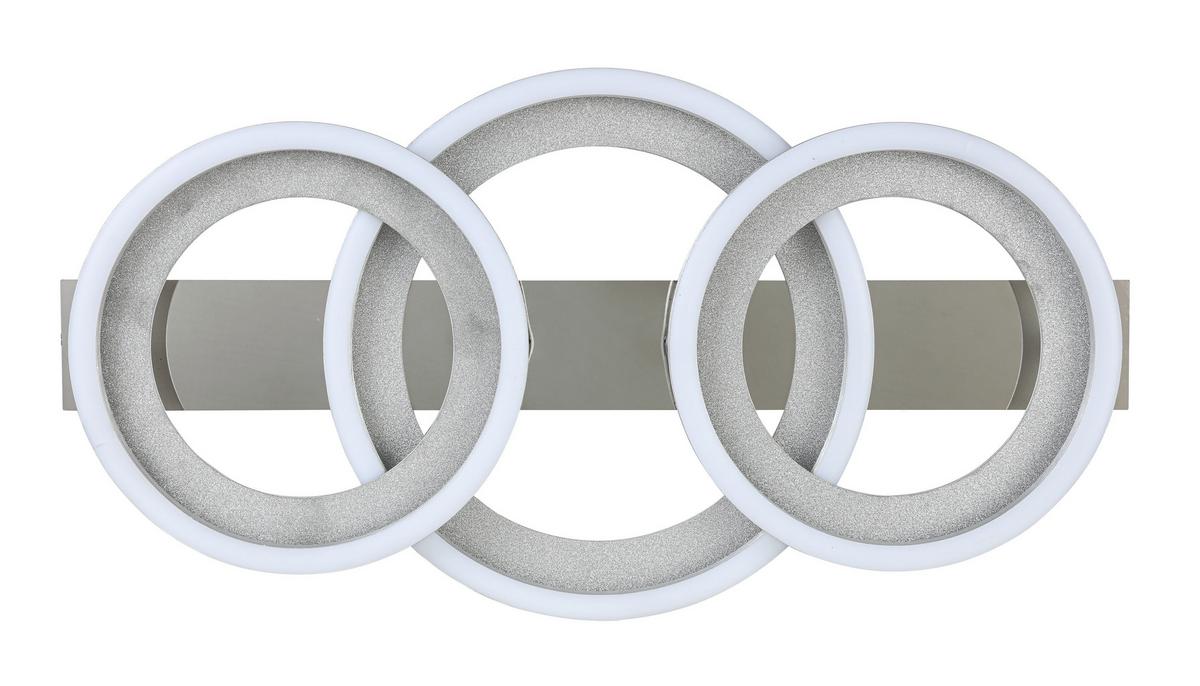 LED-DECKENLEUCHTE CILIA - Chromfarben/Silberfarben, Basics, Kunststoff/Metall (58,5/30,4/8cm) - Luca Bessoni