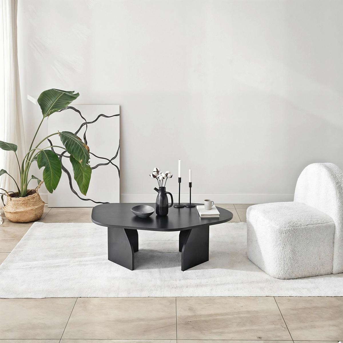 COUCHTISCH Schwarz B: 100cm - Schwarz, MODERN, Holzwerkstoff (100/35/60cm)