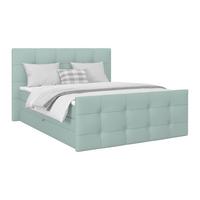 Boxspringbett Josie 180 - Jadegrün/Schwarz, MODERN, Holz/Holzwerkstoff (180/200cm)