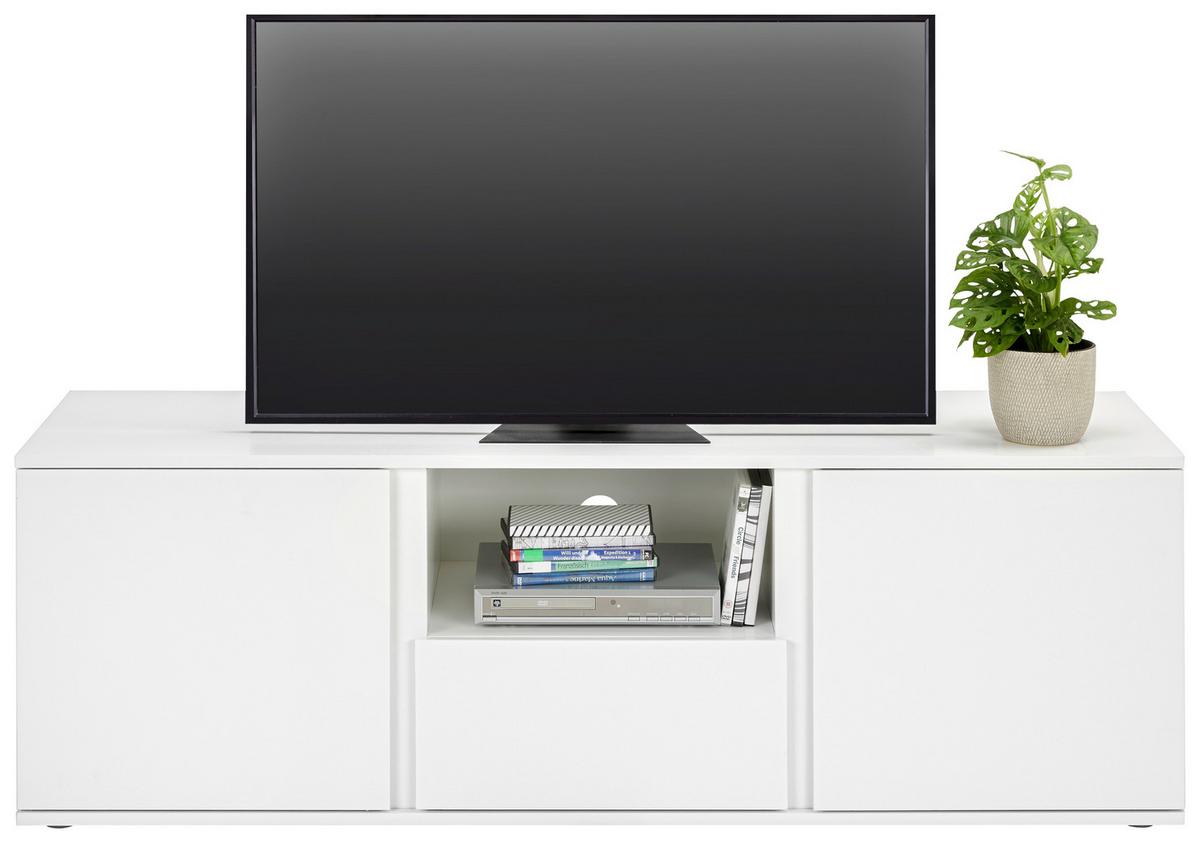 NÍZKÁ KOMODA BIANCO - bílá/šedá, Moderní, kompozitní dřevo/plast (150/50/43cm) - Mömax