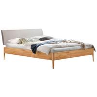 Bett Fanano Buchefarben 140x200 Cm - Buchefarben/Hellgrau, KONVENTIONELL, Holz/Textil (140/200cm) - Hasena