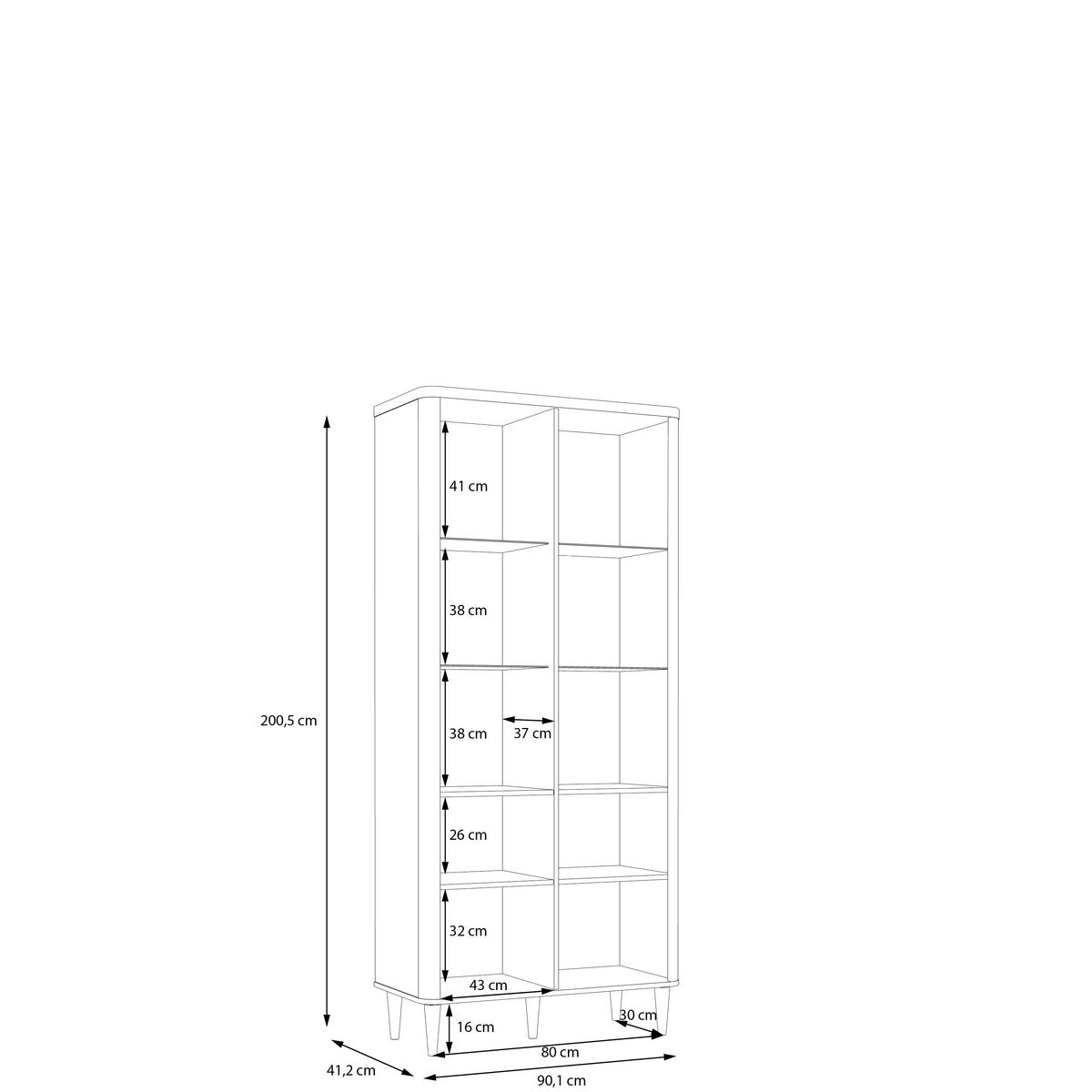 Vitrína, piesková/dub Valencia - piesková/farba duba, Modern, kompozitné drevo/sklo (90,1/200,5/41,2cm)