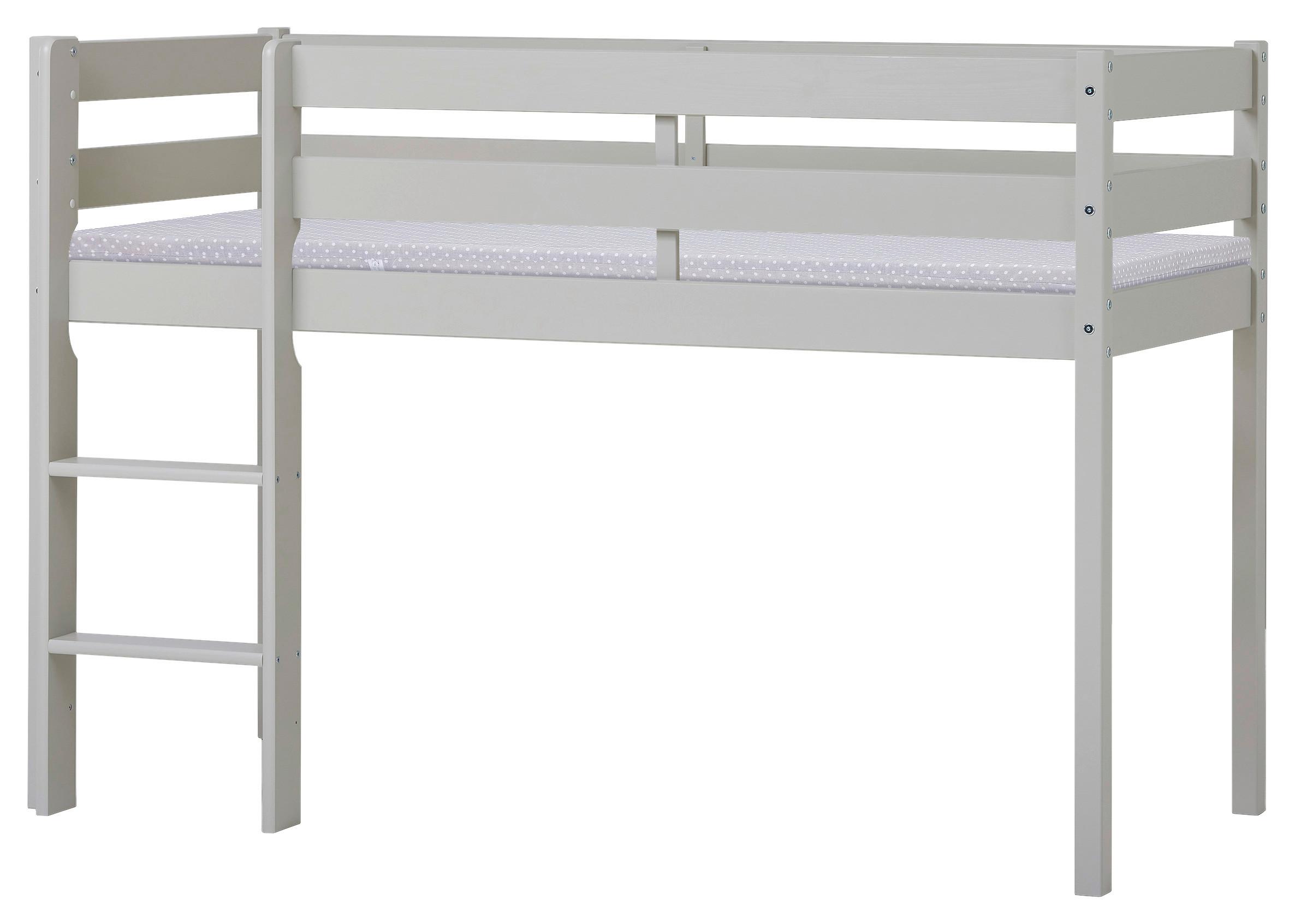 Hochbett Eco Comfort Grau, Lf: 70x160 Cm - Naturfarben/Grau, MODERN, Holz (70/160cm) - MID.YOU