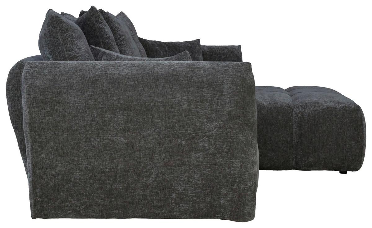 Univerzálna sedačka CAMMELLIO, grafitová ženilka, 7 vankúšov - čierna/grafitová, Modern, textil (296/189cm) - Mömax