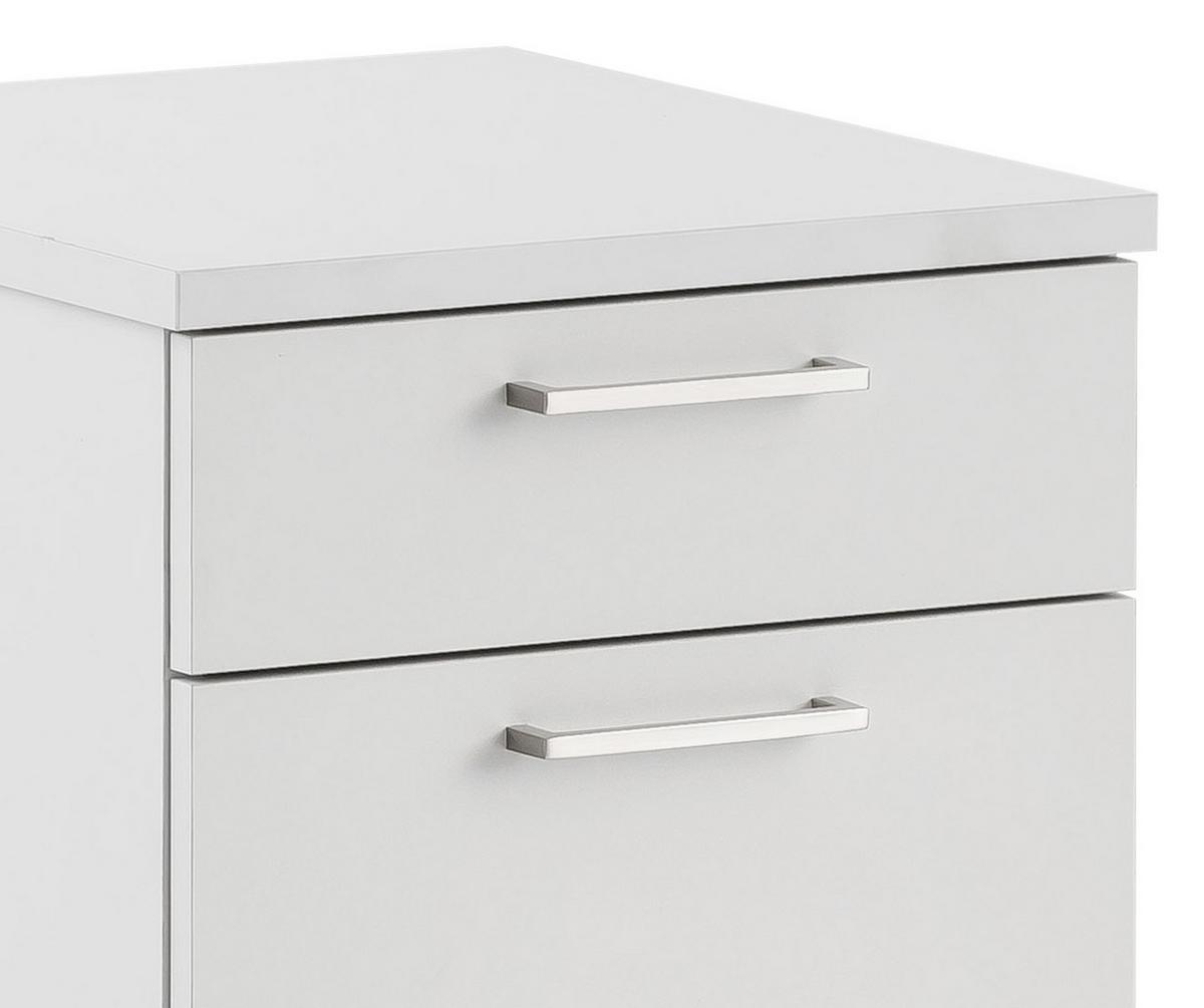 Rollcontainer Hellgrau Serie 1500 41,2x60,1x49,6 Cm - Hellgrau, KONVENTIONELL, Holzwerkstoff (41,2/60,1/49,6cm) - MID.YOU