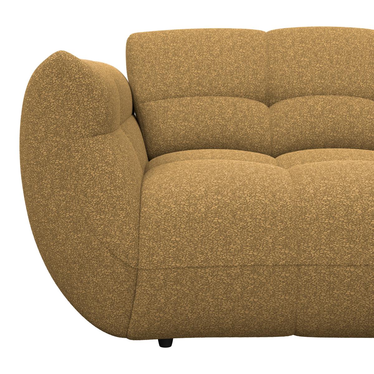Ecksofa Panda Chenille gold, 280x178cm - Goldfarben/Schwarz, Trend, Textil (280/178cm)